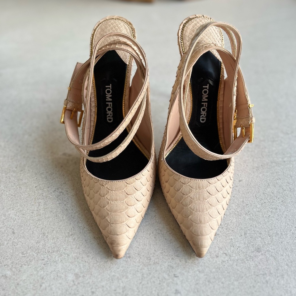 Tom Ford Tan Heels Elegant Design